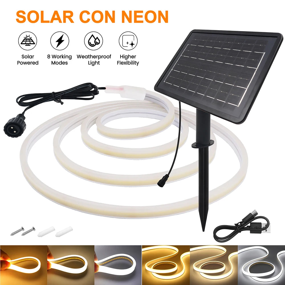 24V LED Neon Light Strip Solar Waterproof | Auravolts
