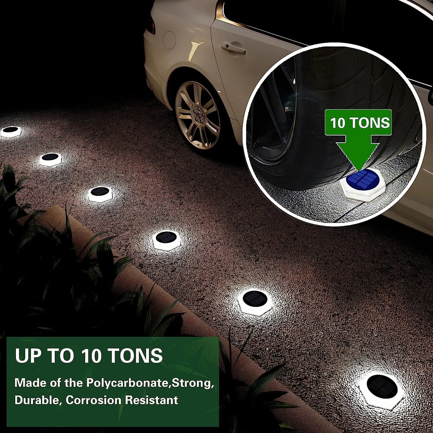 Solar LED Garden Step Lights Waterproof for Pathways and Walls | Auravolts
