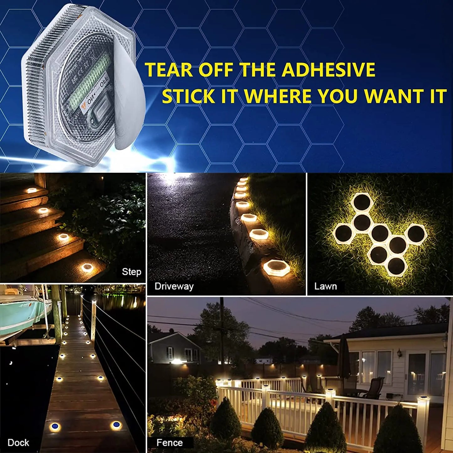 Solar LED Garden Step Lights Waterproof for Pathways and Walls | Auravolts