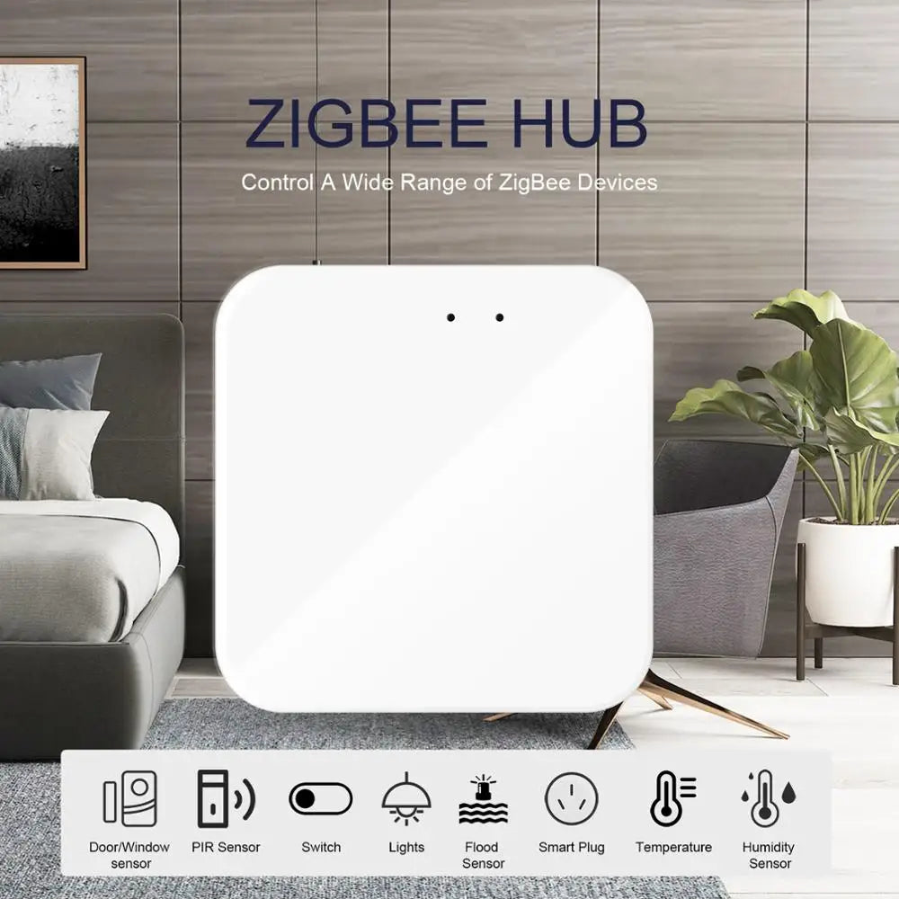Tuya ZigBee 3.0 Smart Hub – Wireless/Wired Gateway for Alexa & Google Home | Auravolts