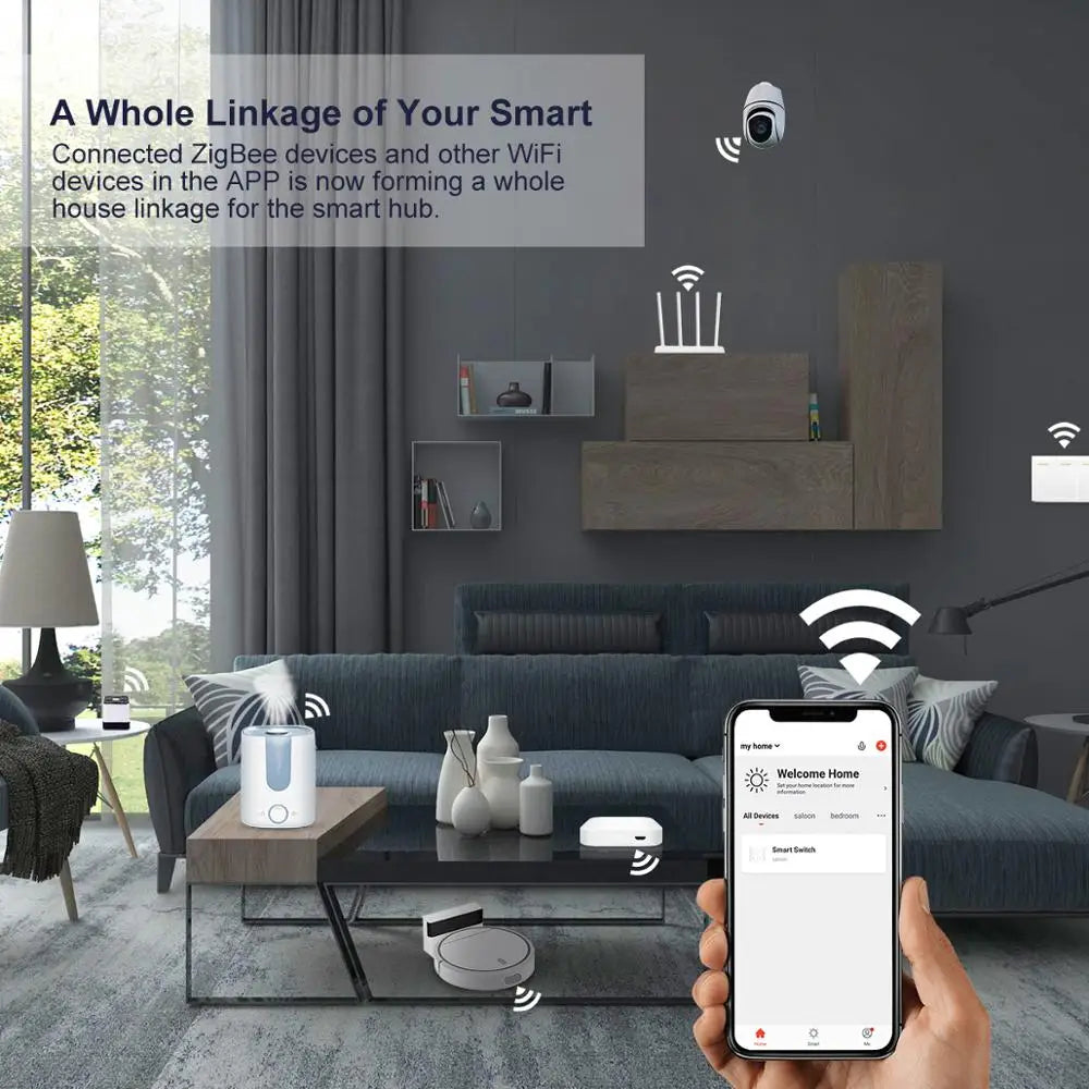 Tuya ZigBee 3.0 Smart Hub – Wireless/Wired Gateway for Alexa & Google Home | Auravolts