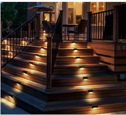 Solar Step Lights Waterproof Outdoor LED Pathway Lamps | Auravolts