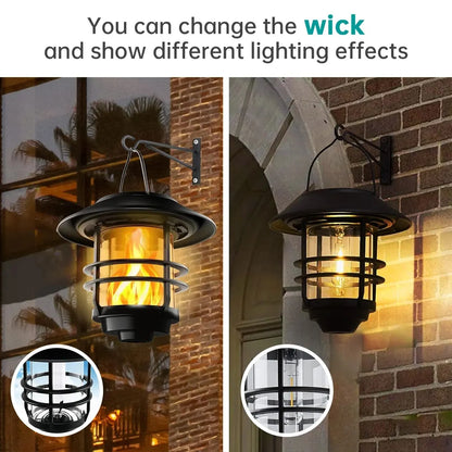Solar Lantern with Flickering Flame Effect Waterproof | Auravolts