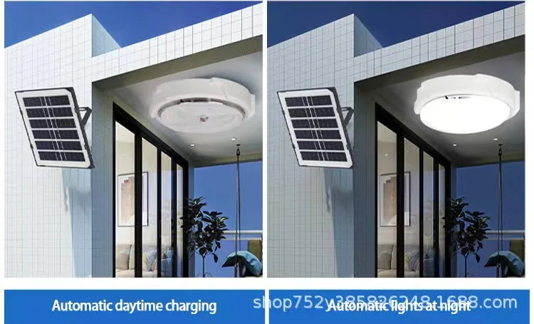 Solar-Powered LED Ceiling Light for Indoor and Outdoor Use | Auravolts