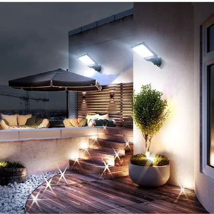 Outdoor LED solar wall light with motion sensor | Auravolts