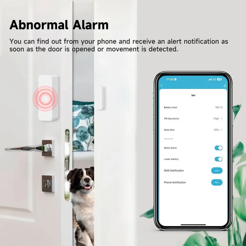 WiFi Smart Door and Window Sensor for Home Security | Auravolts