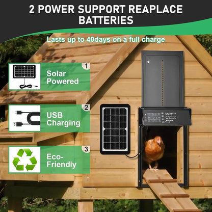 Automatic Chicken Coop Door Smart Poultry Protection | Auravolts