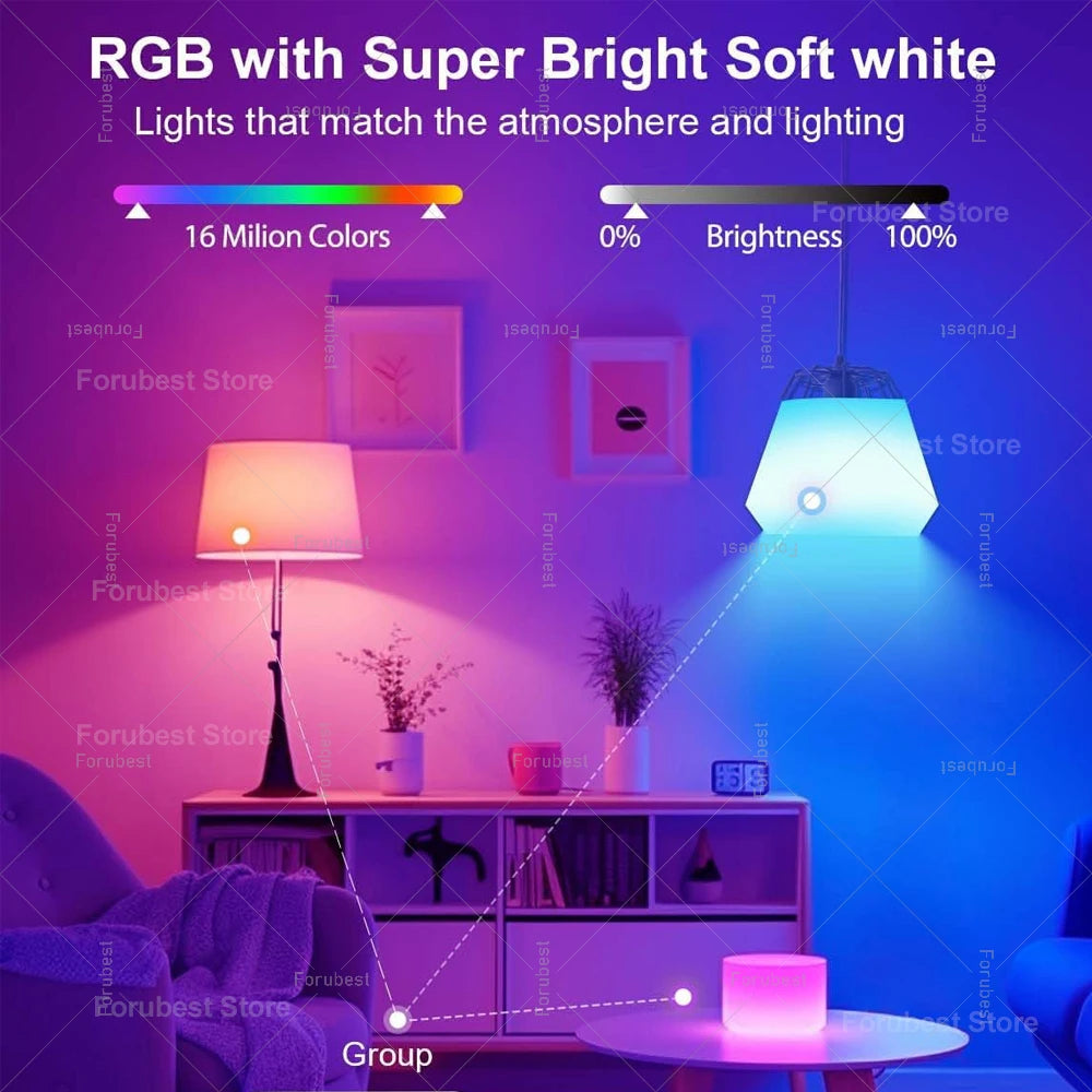 Tuya Smart LED Bulb E27 RGB+CW WiFi Bluetooth 15W/20W | Auravolts