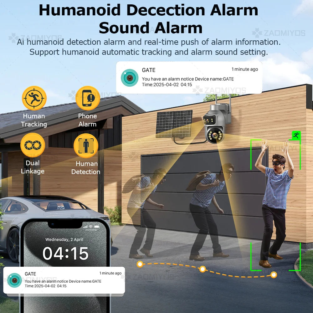 8MP Solar Security Camera with Auto Tracking | Auravolts
