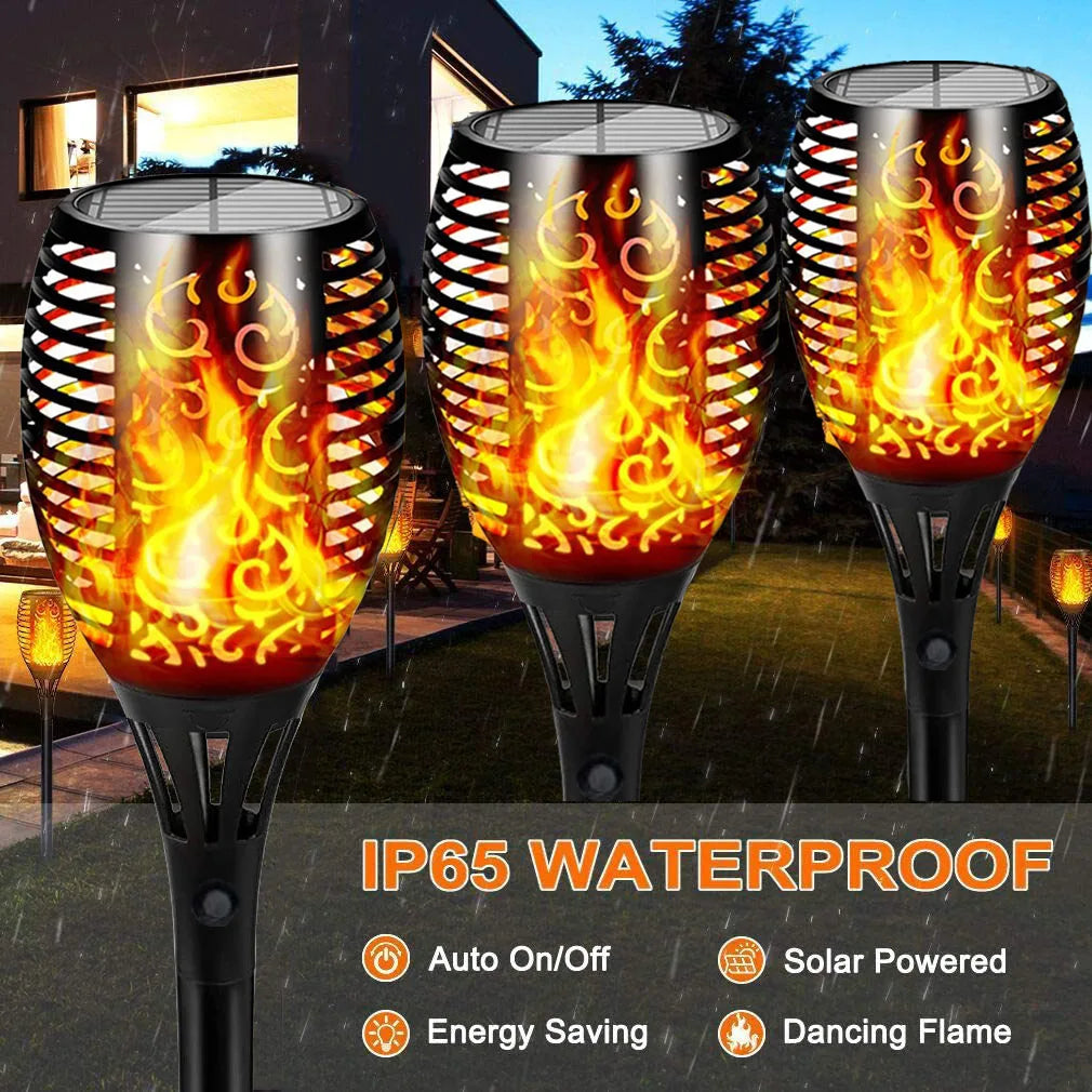 LED Solar Flame Torch Light for Outdoor Decoration | Auravolts