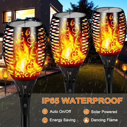 LED Solar Flame Torch Light for Outdoor Decoration | Auravolts