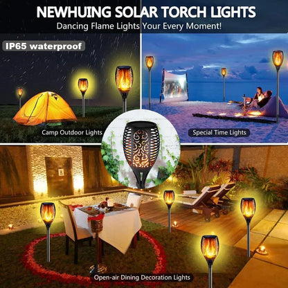 LED Solar Flame Torch Light for Outdoor Decoration | Auravolts