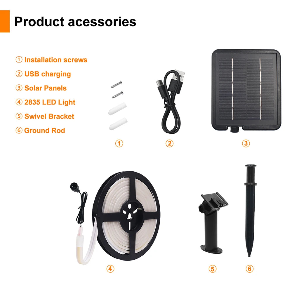 24V LED Neon Light Strip Solar Waterproof | Auravolts