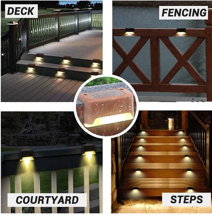 Solar Step Lights Waterproof Outdoor LED Pathway Lamps | Auravolts