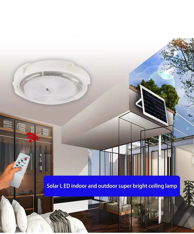 Solar-Powered LED Ceiling Light for Indoor and Outdoor Use | Auravolts