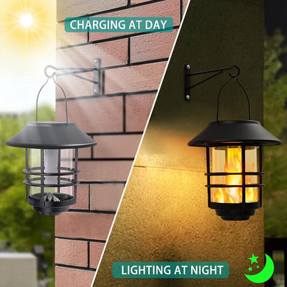 Solar Lantern with Flickering Flame Effect Waterproof | Auravolts