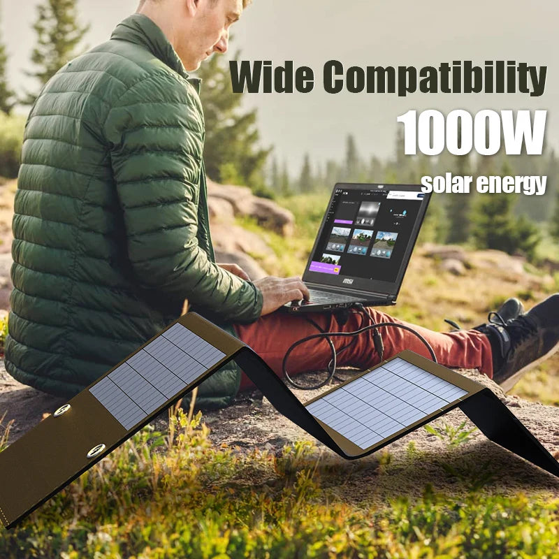 300W Foldable Solar Panel Charger USB/DC Output for Outdoor Power | Auravolts