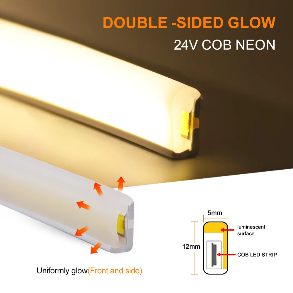 24V LED Neon Light Strip Solar Waterproof | Auravolts