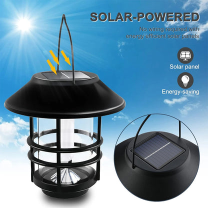 Solar Lantern with Flickering Flame Effect Waterproof | Auravolts