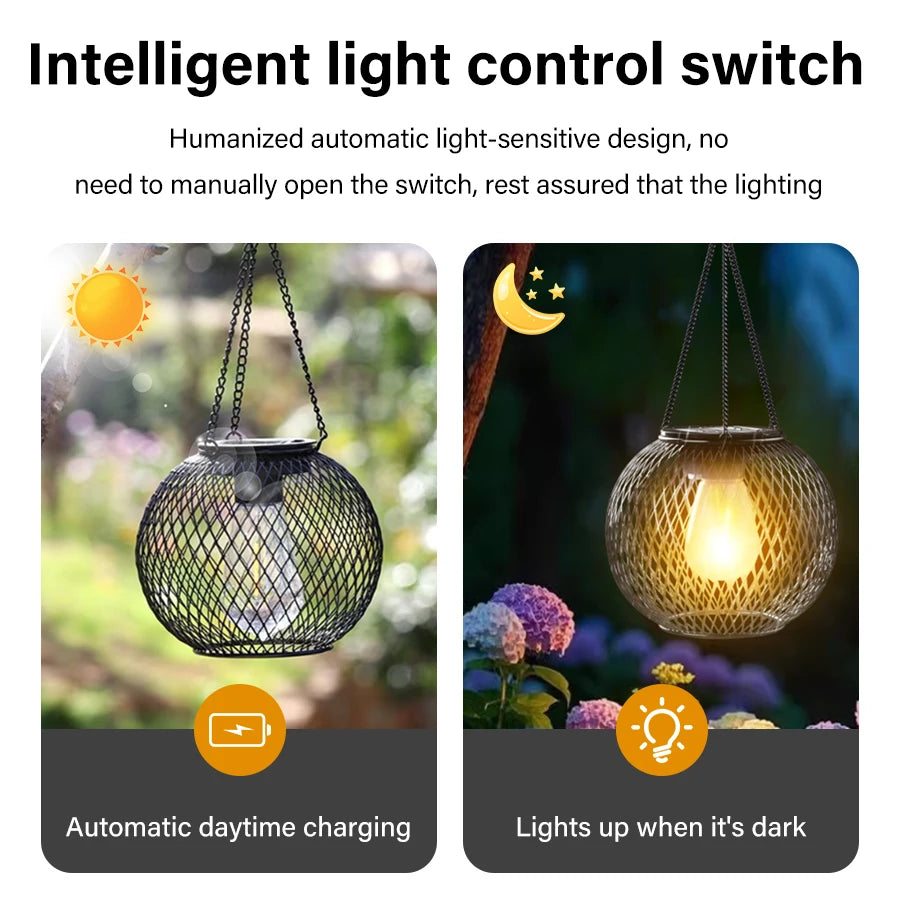 Outdoor Solar LED Lanterns Waterproof Decorative Lights for Garden | Auravolts