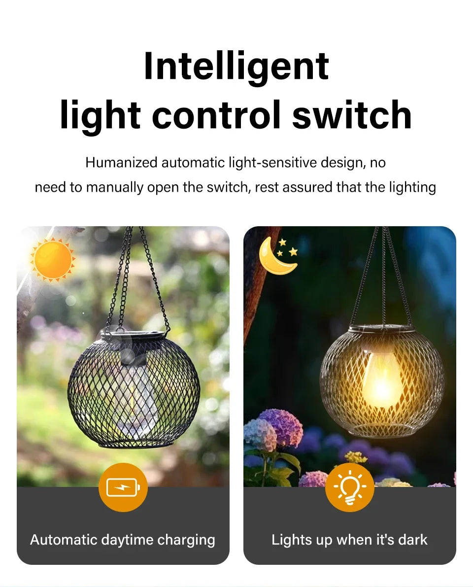Outdoor Solar LED Lanterns Waterproof Decorative Lights for Garden | Auravolts