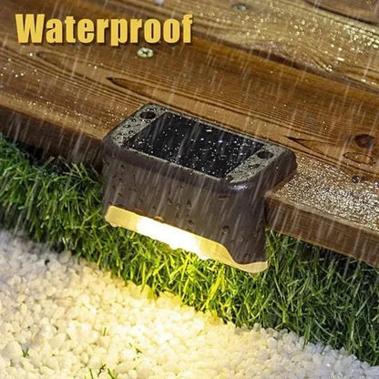 Solar Step Lights Waterproof Outdoor LED Pathway Lamps | Auravolts