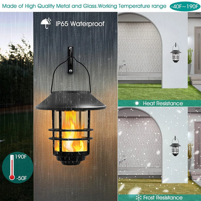 Solar Lantern with Flickering Flame Effect Waterproof | Auravolts