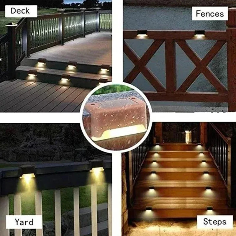 Solar Step Lights Waterproof Outdoor LED Pathway Lamps | Auravolts