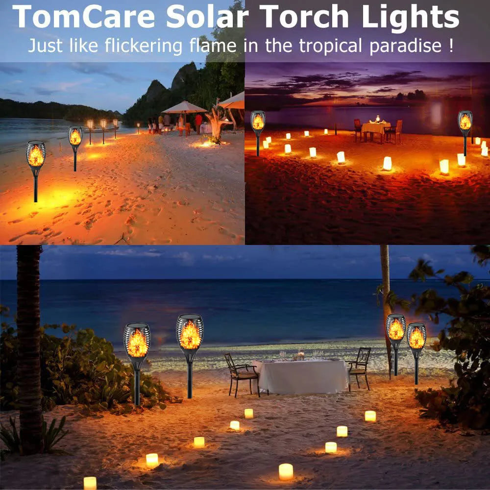 LED Solar Flame Torch Light for Outdoor Decoration | Auravolts