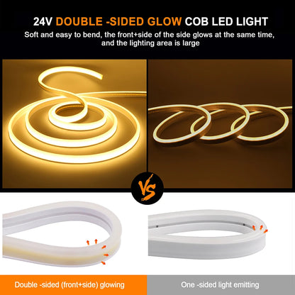 24V LED Neon Light Strip Solar Waterproof | Auravolts