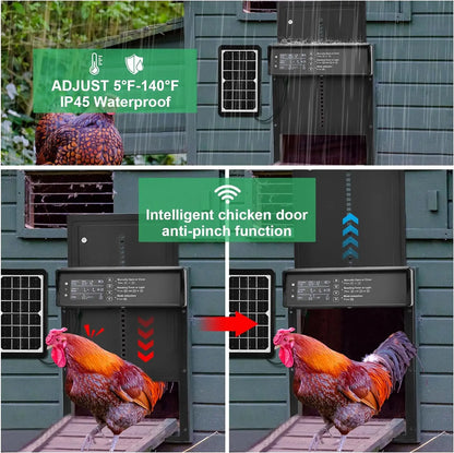 Automatic Chicken Coop Door Smart Poultry Protection | Auravolts