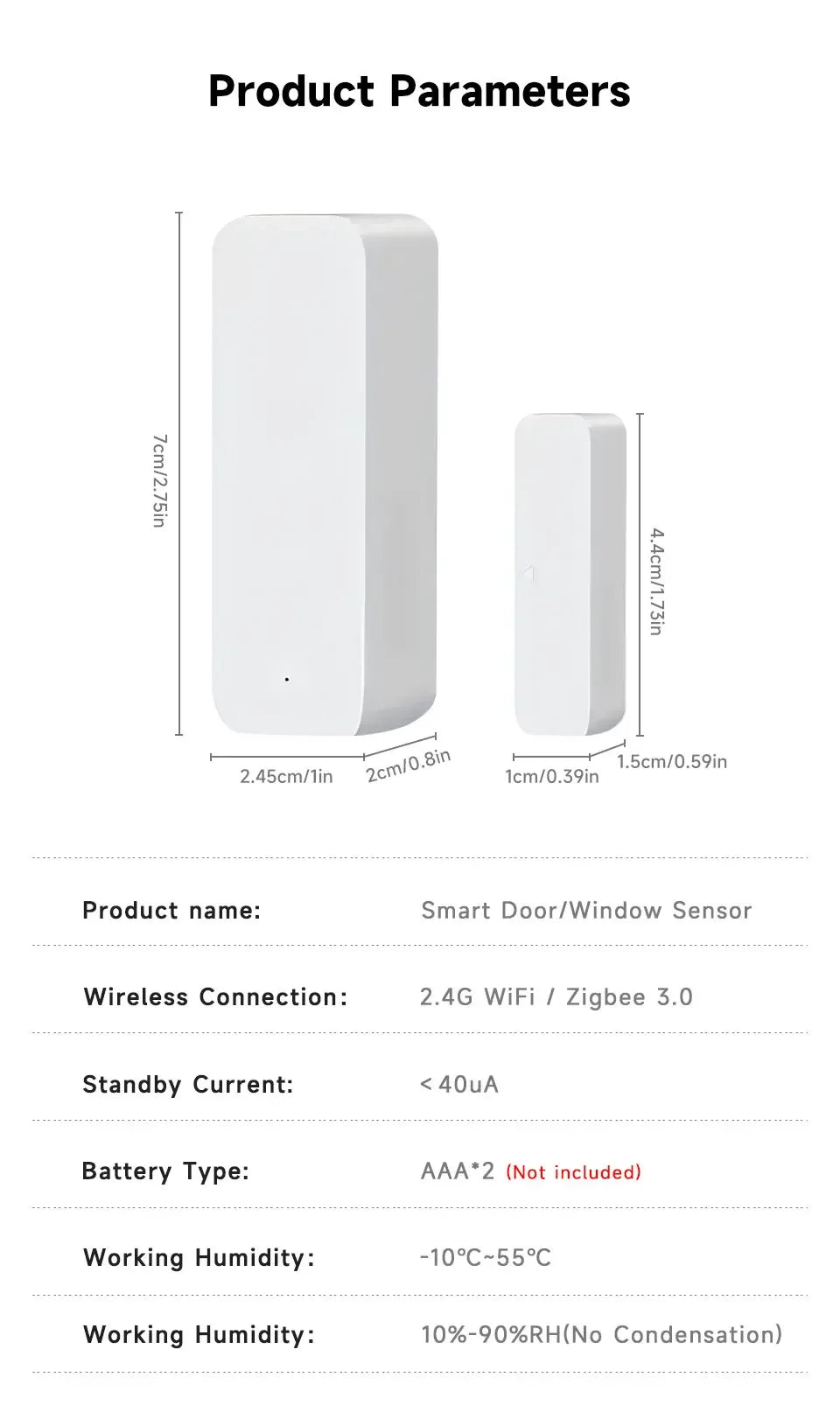 WiFi Smart Door and Window Sensor for Home Security | Auravolts