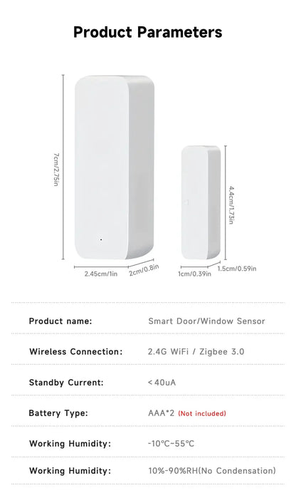 WiFi Smart Door and Window Sensor for Home Security | Auravolts