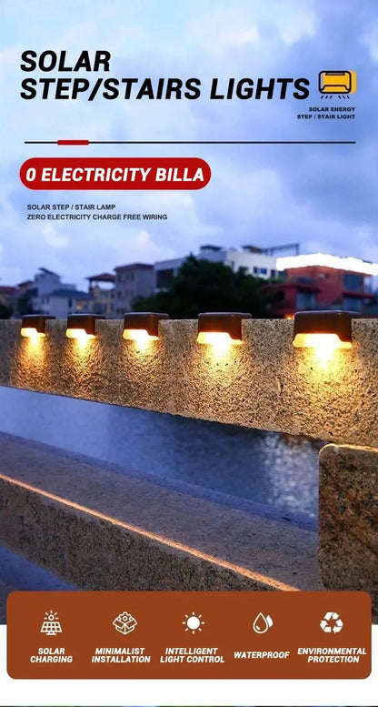 Solar Step Lights Waterproof Outdoor LED Pathway Lamps | Auravolts