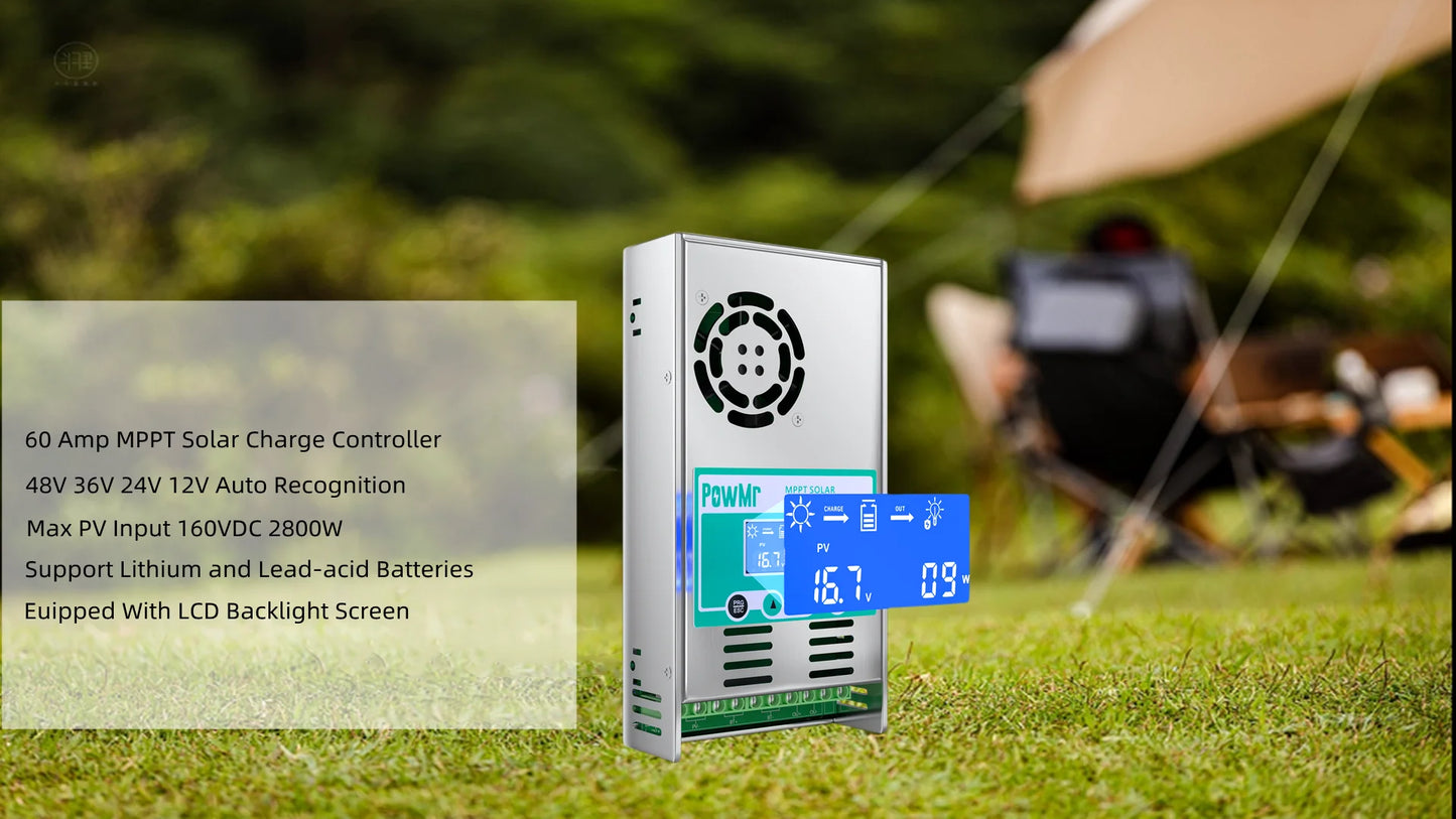 12V 24V 36V 48V Solar Charge Controller MPPT Intelligent Regulator | Auravolts