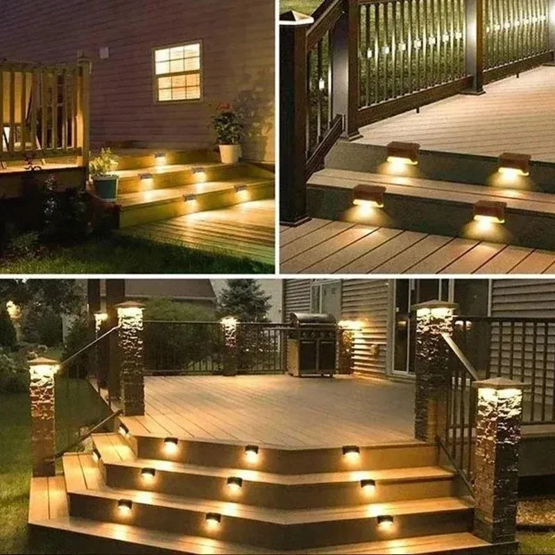 Solar Step Lights Waterproof Outdoor LED Pathway Lamps | Auravolts