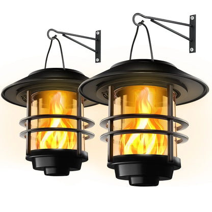 Solar Lantern with Flickering Flame Effect Waterproof | Auravolts