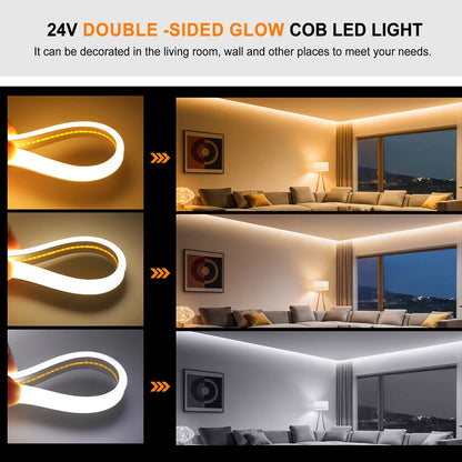 24V LED Neon Light Strip Solar Waterproof | Auravolts