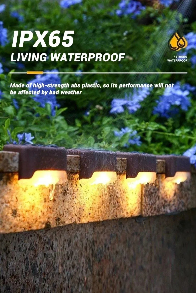 Solar Step Lights Waterproof Outdoor LED Pathway Lamps | Auravolts