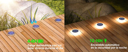 Solar LED Garden Step Lights Waterproof for Pathways and Walls | Auravolts
