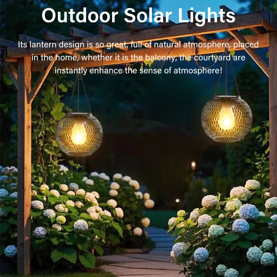Outdoor Solar LED Lanterns Waterproof Decorative Lights for Garden | Auravolts