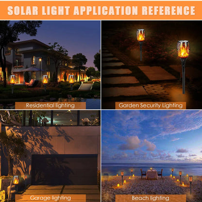 LED Solar Flame Torch Light for Outdoor Decoration | Auravolts