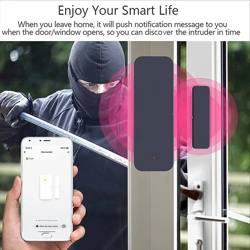 WiFi Smart Door and Window Sensor for Home Security | Auravolts