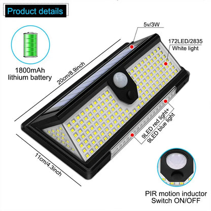 Solar Motion Sensor Light Waterproof Lamp for Yard | Auravolts