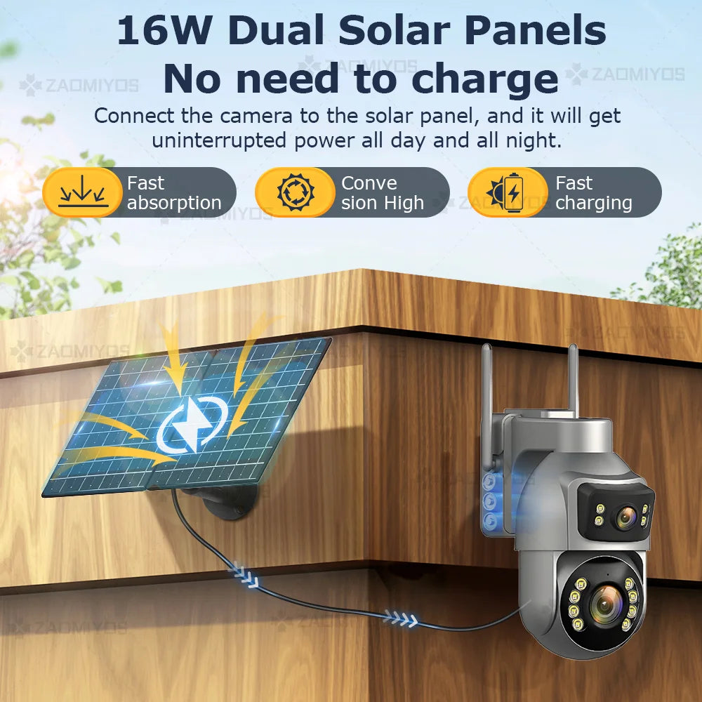 8MP Solar Security Camera with Auto Tracking | Auravolts